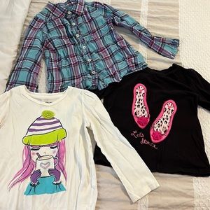 Baby GAP long sleeve tshirt and button down bundle, all size 4T